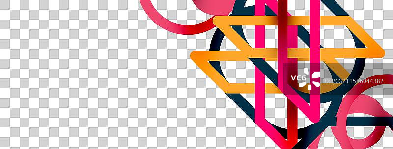 抽象背景 - 彩色圆形线条图片素材