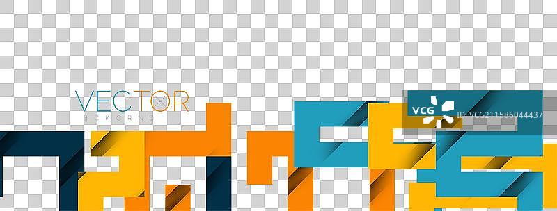 带阴影纹理效果的彩色弯曲线条图片素材