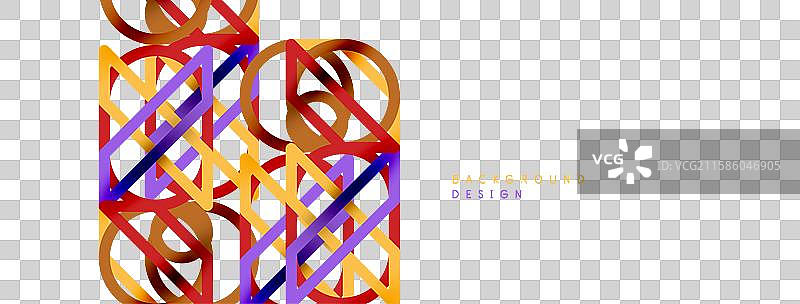 抽象背景 - 彩色圆形线条图片素材