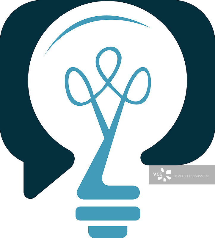 灯泡科技标志设计概念艺术图片素材