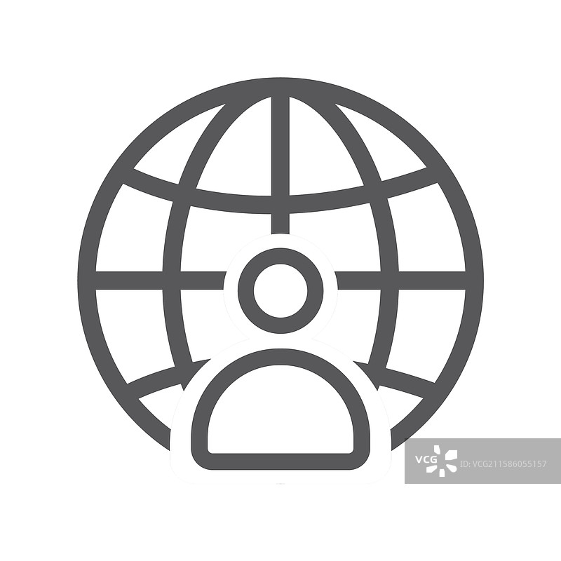 地球仪和人物图标图片素材