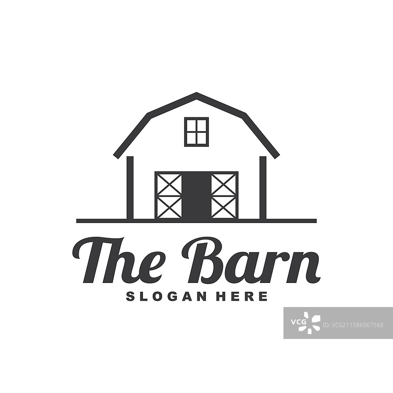 谷仓农场农舍仓库标志设计图片素材