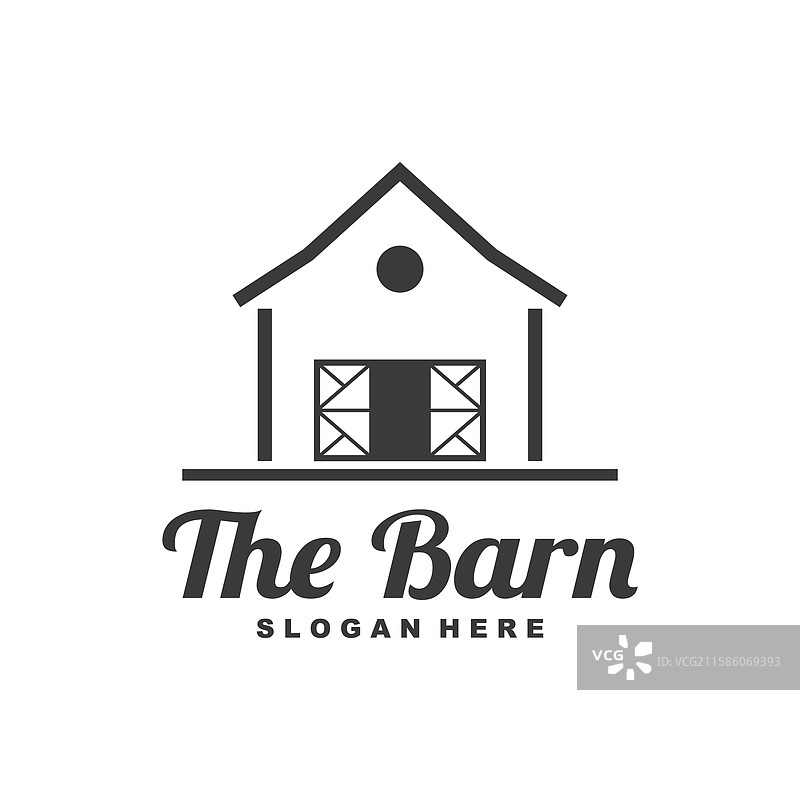 谷仓农场农舍仓库标志设计图片素材