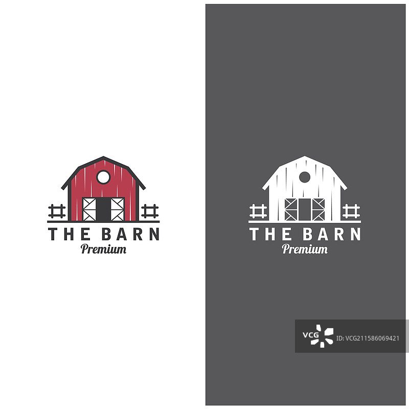 谷仓农场农舍仓库标志设计图片素材