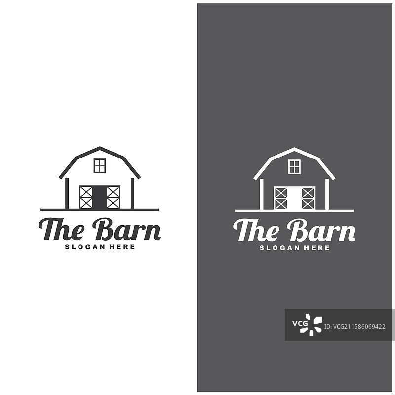 谷仓农场农舍仓库标志设计图片素材