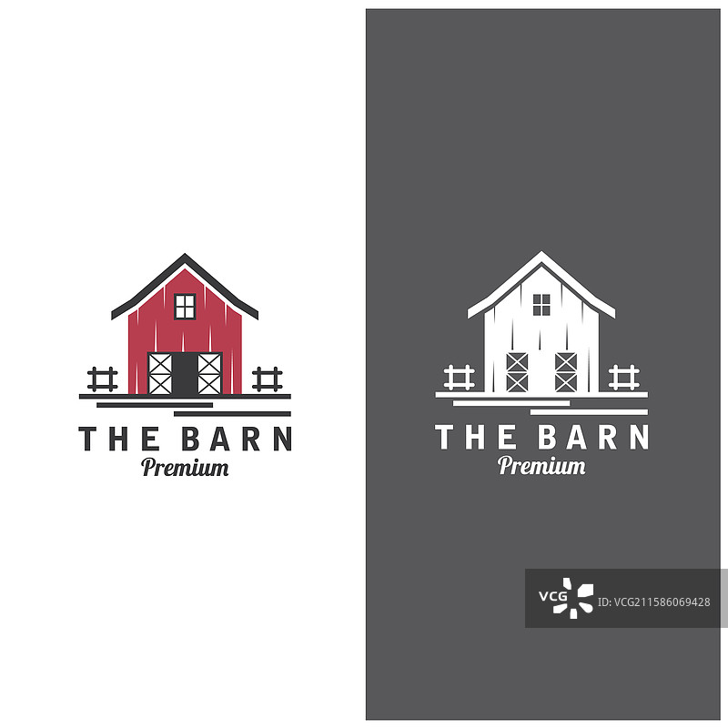 谷仓农场农舍仓库标志设计图片素材