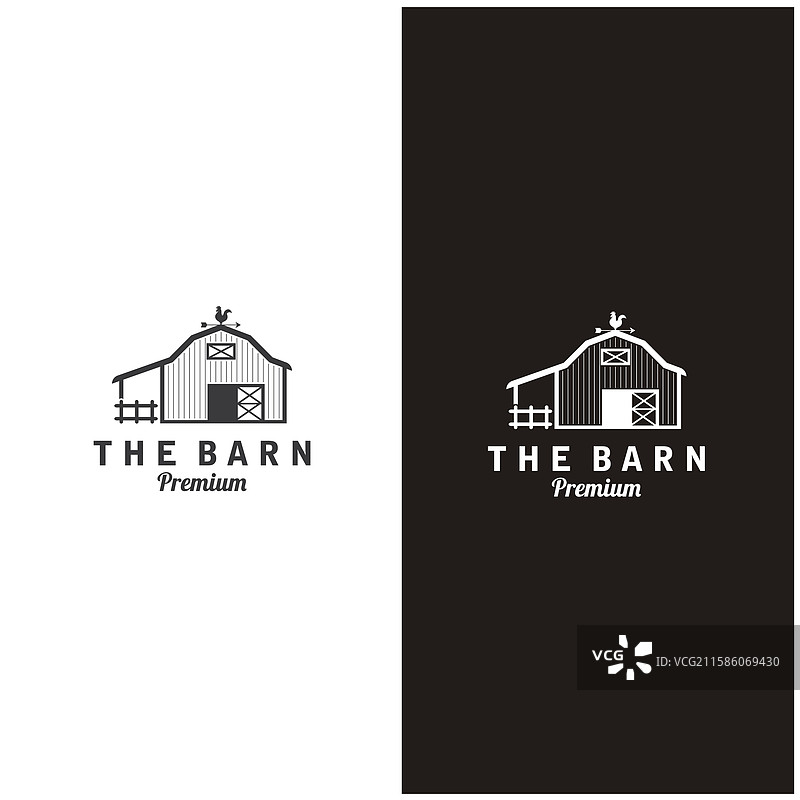 谷仓农场农舍仓库标志设计图片素材