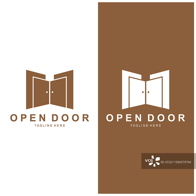 极简主义门的标志设计图片素材