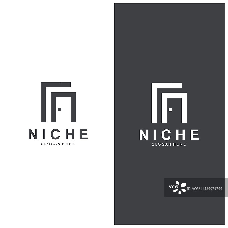 极简主义门的标志设计图片素材