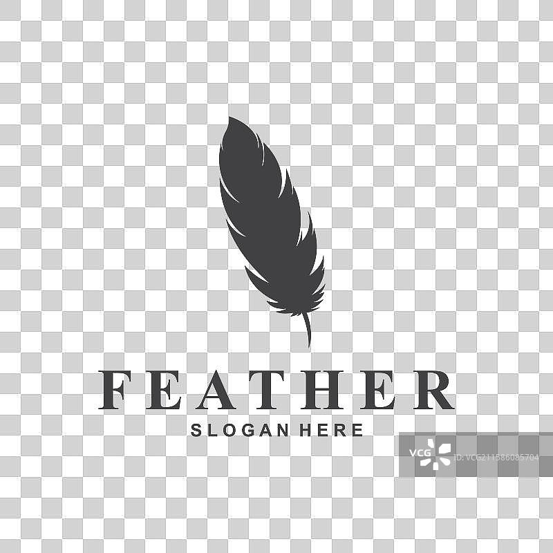 羽毛标志符号设计图片素材