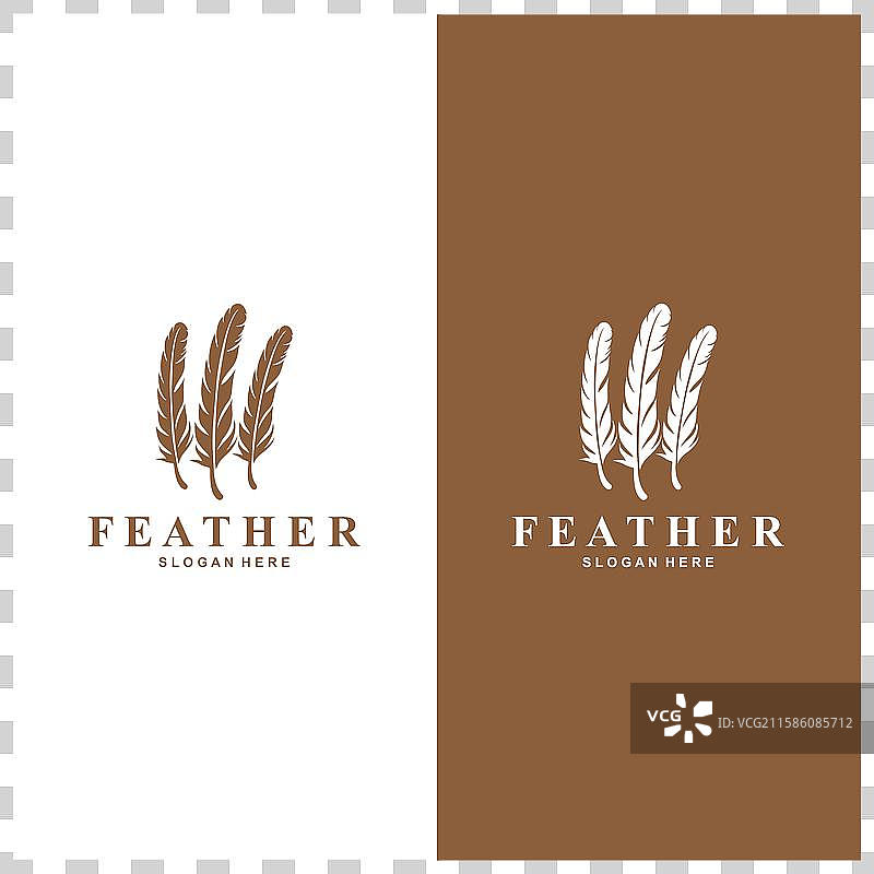 羽毛标志符号设计图片素材