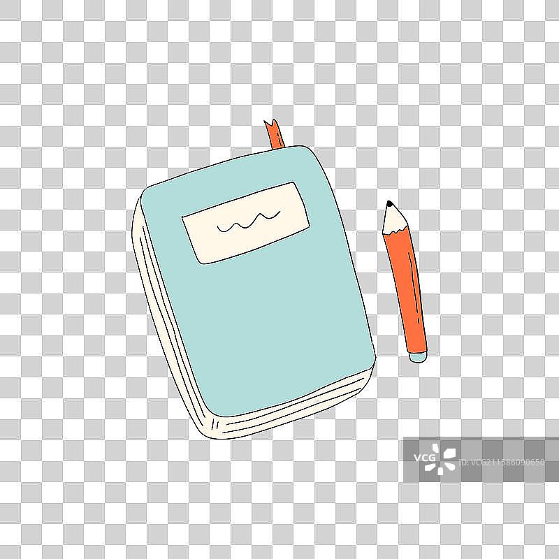 一本笔记本和笔图片素材