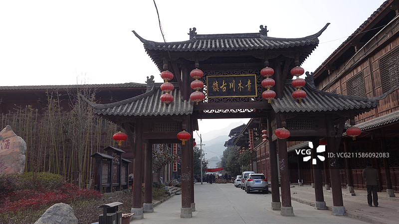 陕西省汉中市宁强县青木川镇青木川古镇图片素材