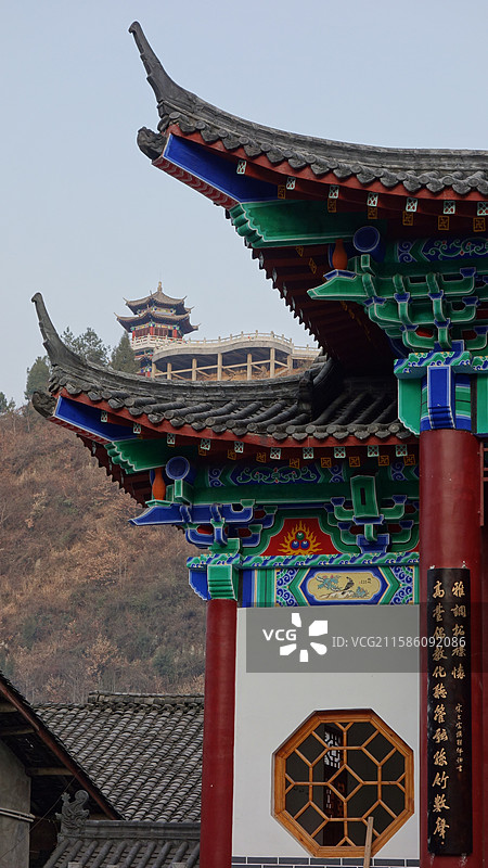 陕西省汉中市宁强县青木川镇青木川古镇：辅仁剧社图片素材