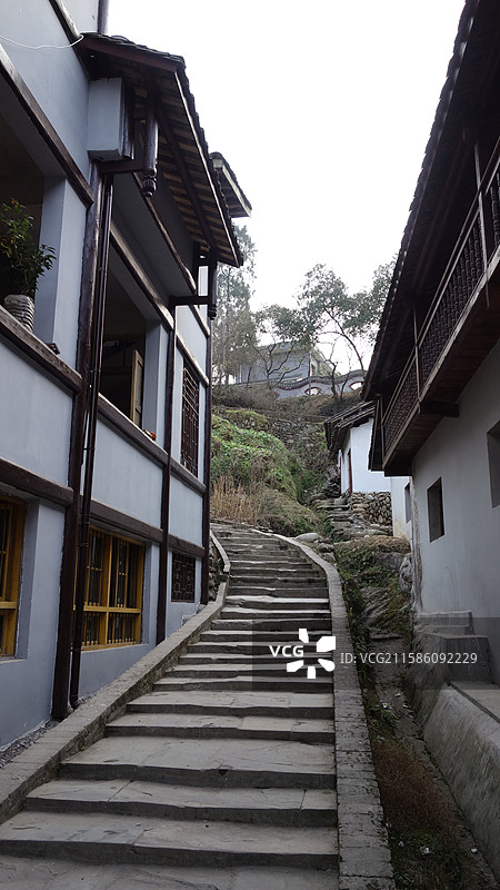 陕西省汉中市宁强县青木川镇青木川古镇：图片素材