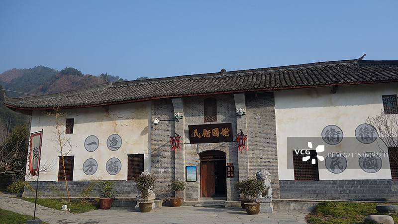 陕西省汉中市宁强县青木川镇青木川古镇：魏氏宅院图片素材