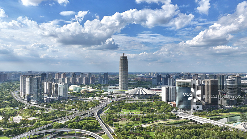 郑州CBD全景风光图片素材