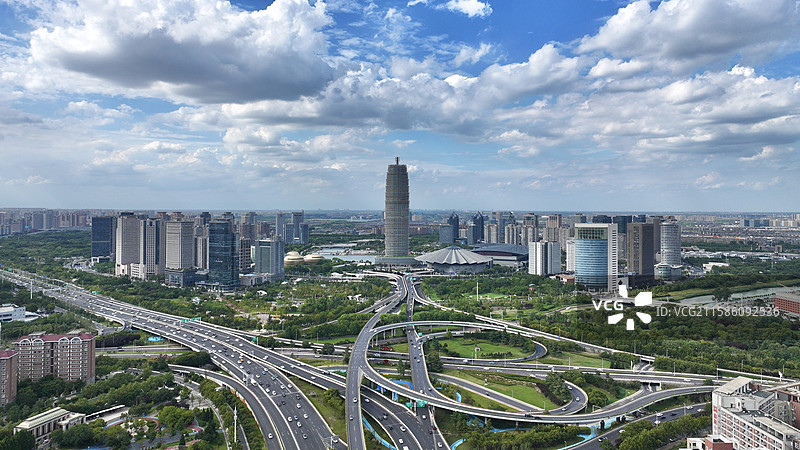 郑州CBD全景风光图片素材