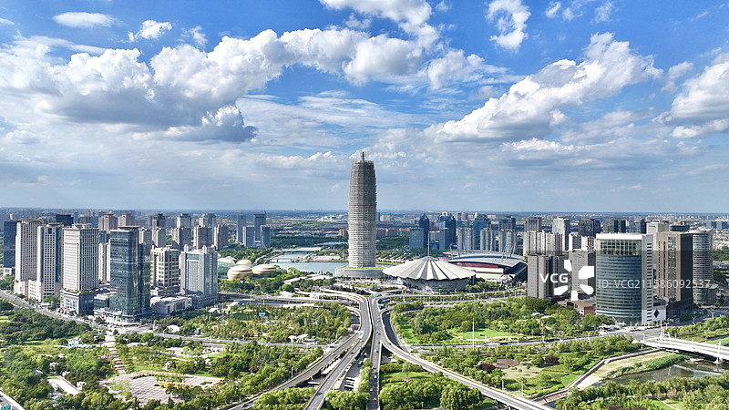 郑州CBD全景风光图片素材