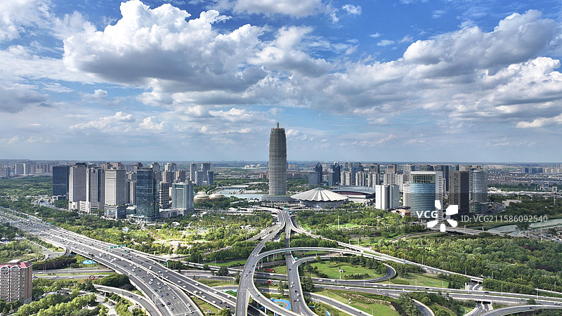 郑州CBD全景风光图片素材