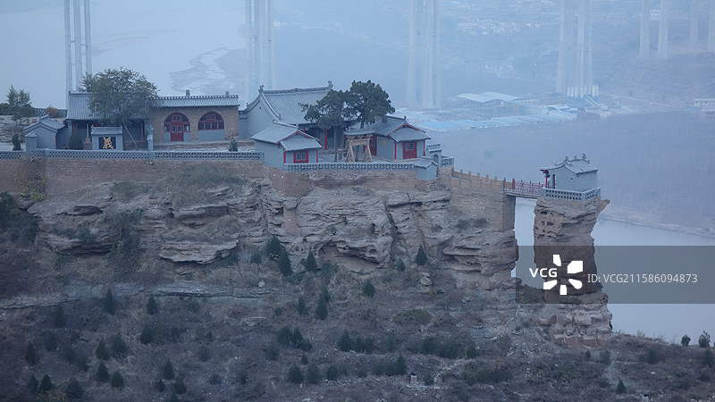 陕西省陕北榆林市佳县香炉峰佳县香炉寺图片素材