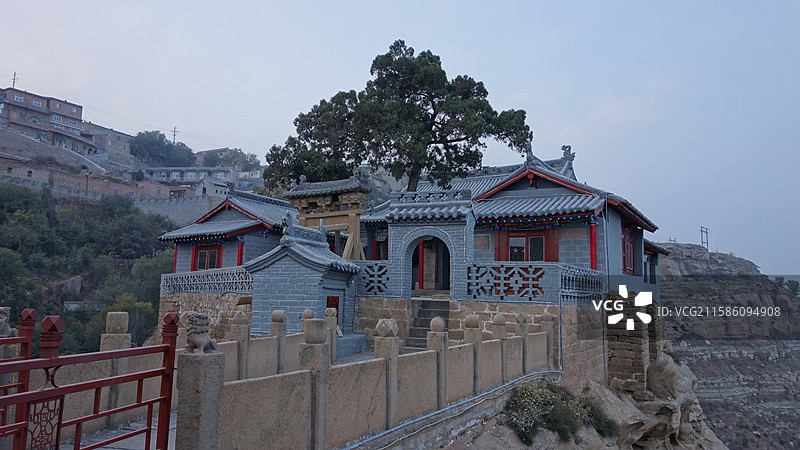 陕西省陕北榆林市佳县香炉峰佳县香炉寺图片素材