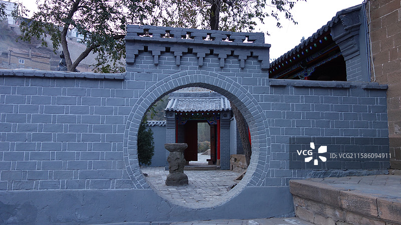 陕西省陕北榆林市佳县香炉峰佳县香炉寺图片素材