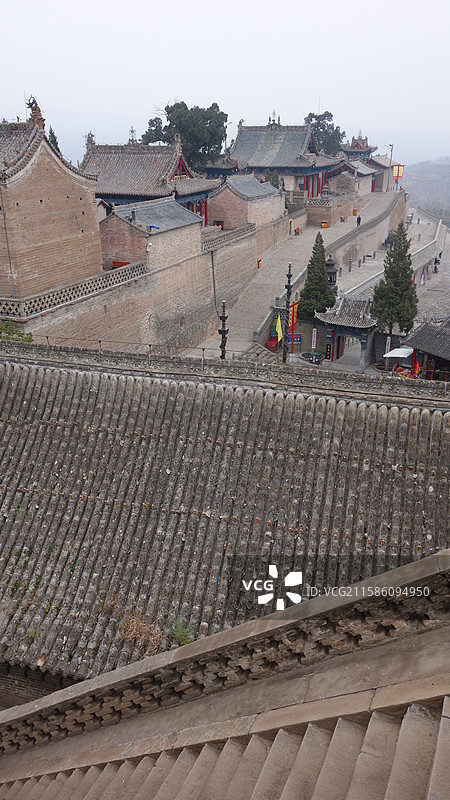 陕西省陕北榆林市佳县白云山白云观白云庙：三清殿拍图片素材