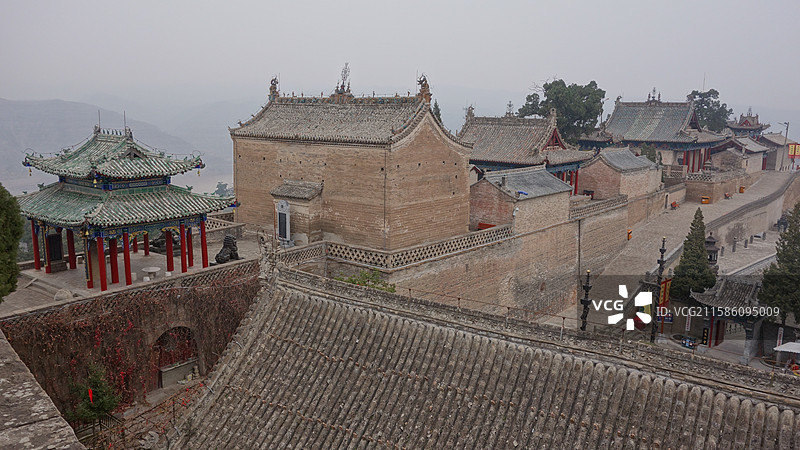 陕西省陕北榆林市佳县白云山白云观白云庙：三清殿拍图片素材