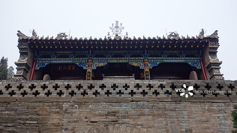 陕西省陕北榆林市佳县白云山白云观白云庙：关帝庙图片素材