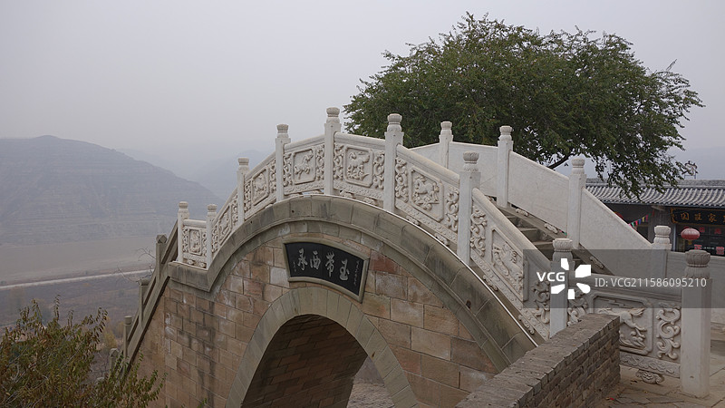 陕西省陕北榆林市佳县白云山白云观白云庙：东升桥图片素材