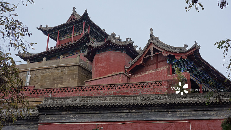 陕西省陕北榆林市米脂县盘龙山李自成行宫图片素材