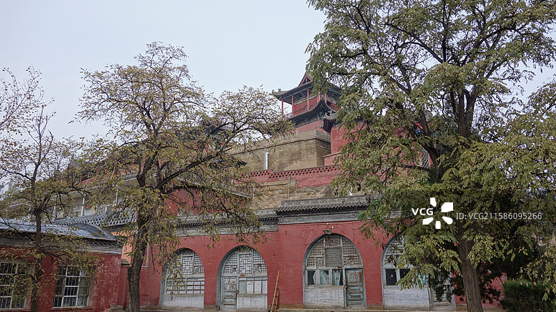 陕西省陕北榆林市米脂县盘龙山李自成行宫图片素材