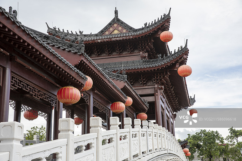 六祖故居新兴县文昌桥古代建筑图片素材