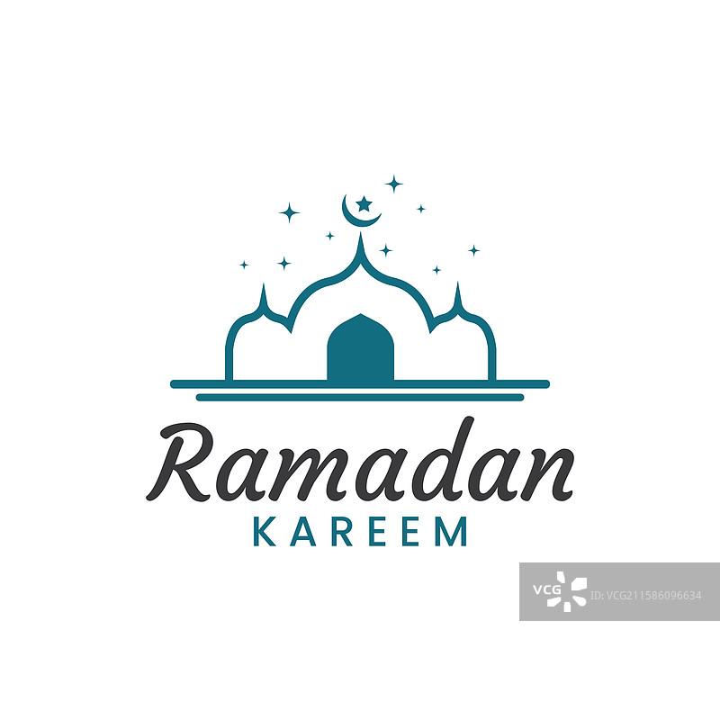 拉马丹快乐伊斯兰清真寺标志设计图片素材