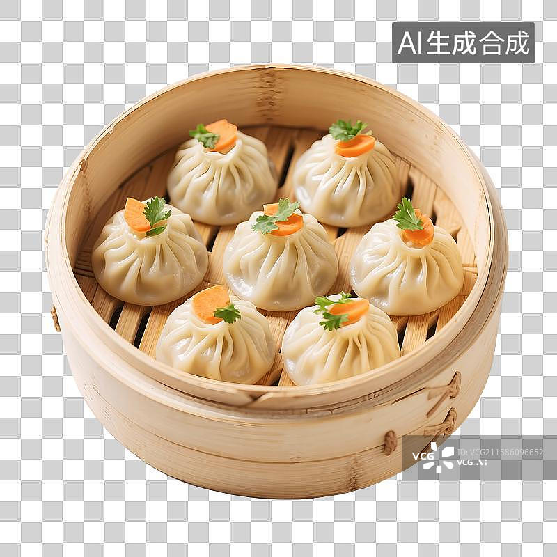 【AI数字艺术】美食小笼包灌汤包图片素材