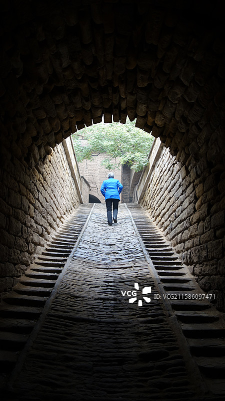 陕西省陕北榆林市米脂县桥河岔乡刘家峁村姜氏庄园图片素材