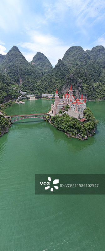 航拍万峰湖吉隆堡图片素材