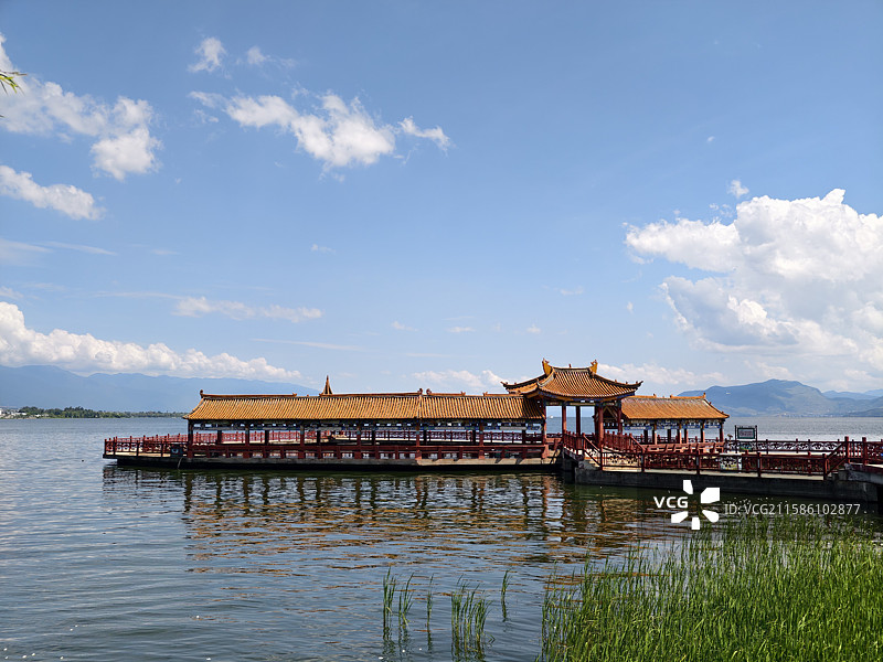 洱海海心亭风光图片素材