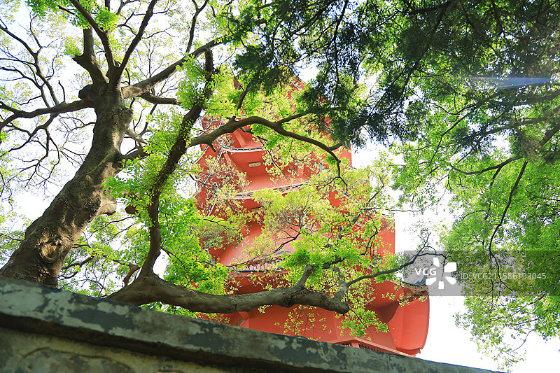 江南无锡锡惠名胜区公园惠山古镇锡山龙光寺龙光塔图片素材