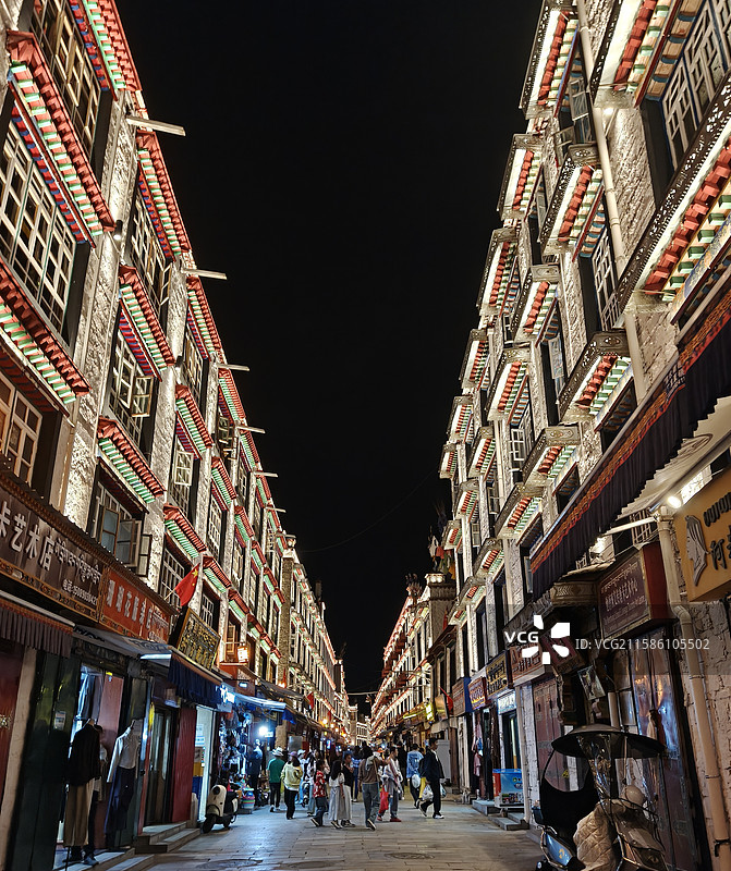 拉萨八廓街图片素材