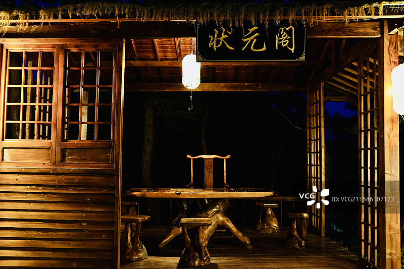 宁波东钱湖山水密境状元阁图片素材