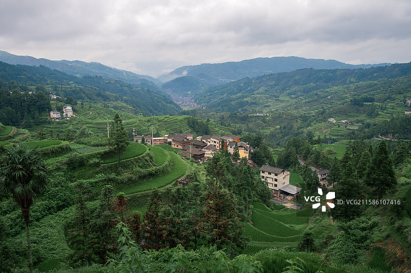 贵州黔东南堂安梯田图片素材