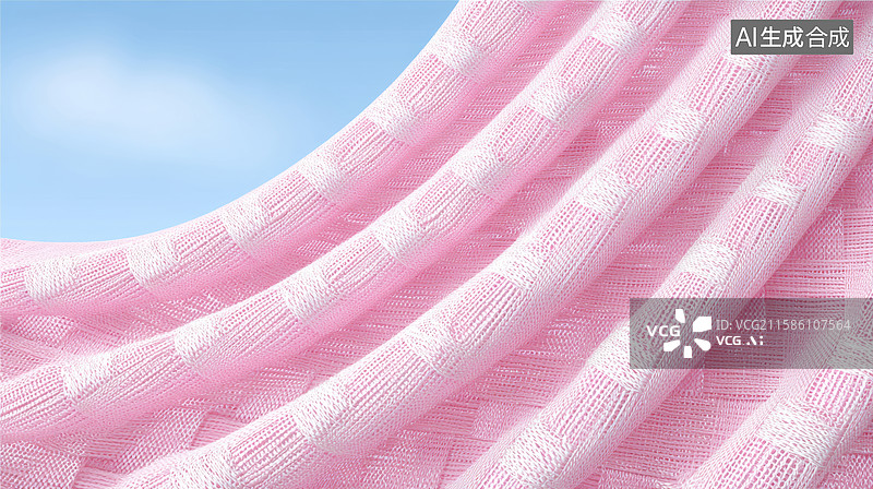 【AI数字艺术】粉白色的织物背景图片素材