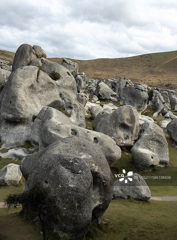 新西兰南岛 卡斯尔山奇岩地貌 Castle Hill Rocks New Zealand South图片素材