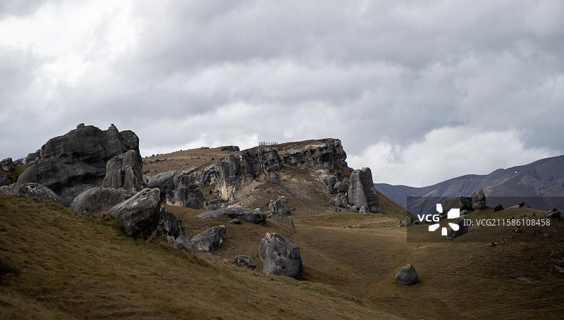 新西兰南岛 卡斯尔山奇岩地貌 Castle Hill Rocks New Zealand South图片素材