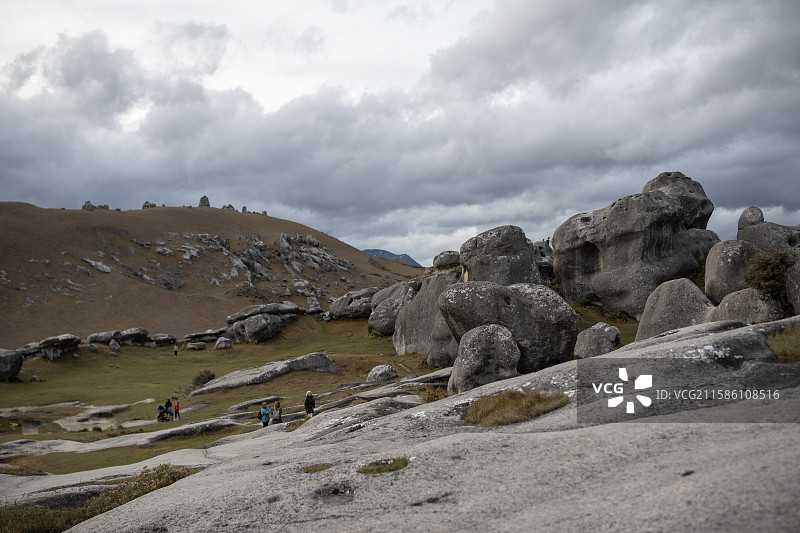 新西兰南岛 卡斯尔山奇岩地貌 Castle Hill Rocks New Zealand South图片素材