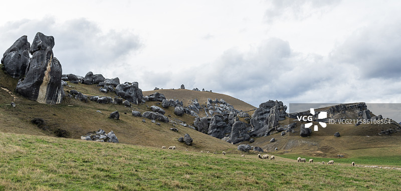 新西兰南岛 卡斯尔山奇岩地貌 Castle Hill Rocks New Zealand South图片素材