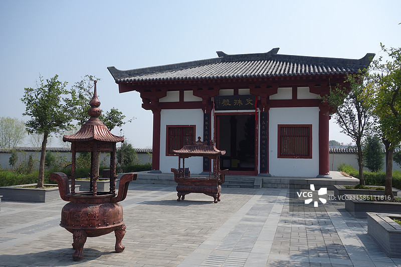 陕西省陕南汉中市城固县桔园镇魁星园：文殊殿图片素材