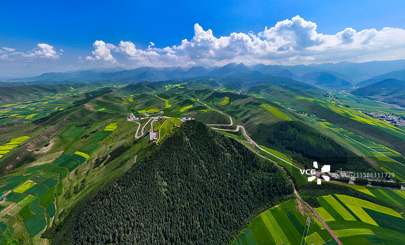门源好风光-航拍照壁山景区图片素材